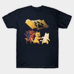 Raising the flag on Iwo Jima cats world domination for cats by Tobe Fonseca T-Shirt